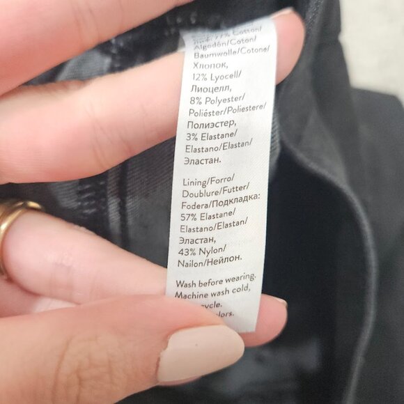 Spanx Black Distressed Skinny Jeggings Jeans Pants Ripped High Waisted Small - Picture 13 of 13